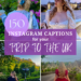 150 instagram captions, woman in London wearing red dress