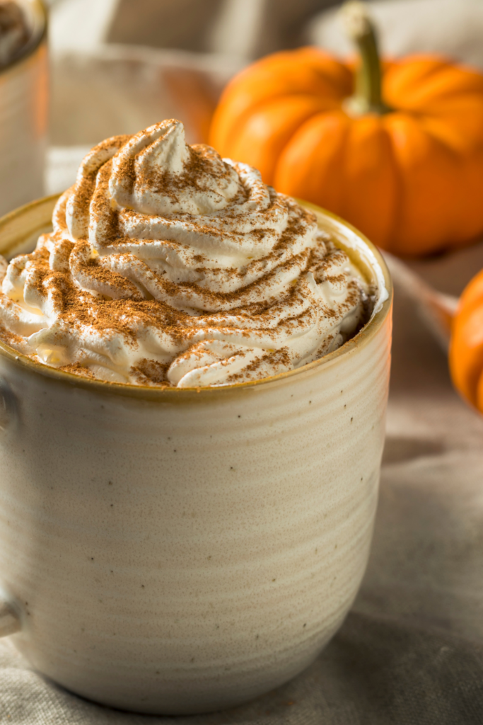 pumpkin spice latte with cream 