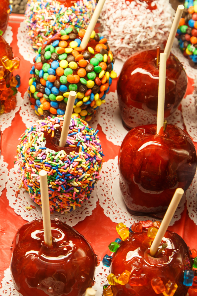 caramel and chocolate apples