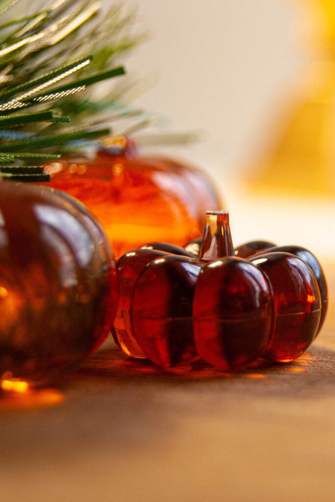 glass pumpkin fall decoration 