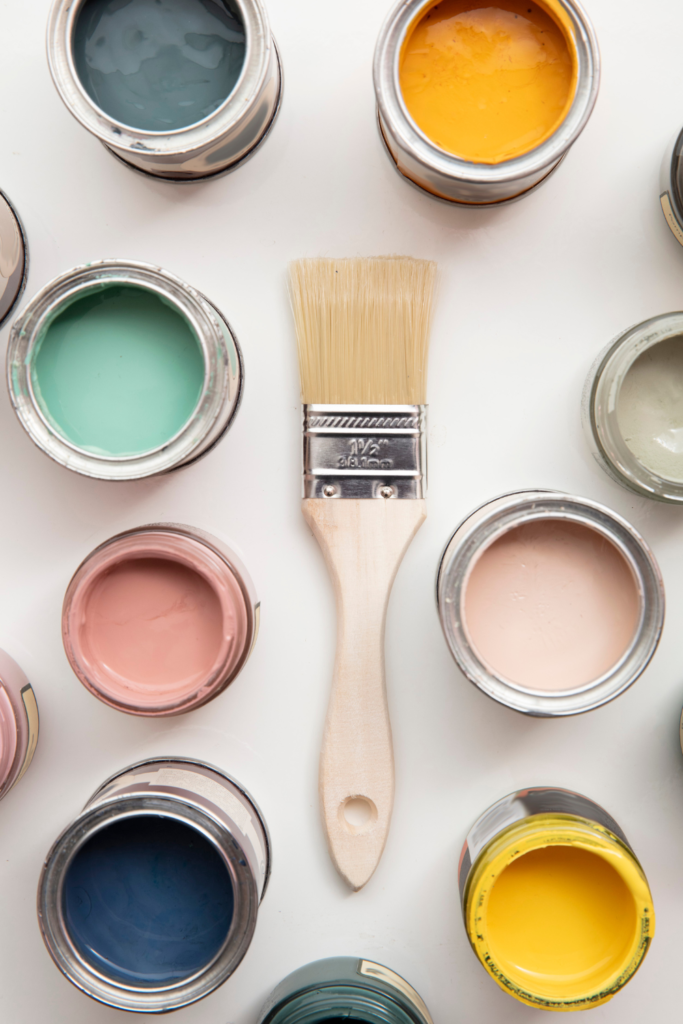 paint pots full of colour
