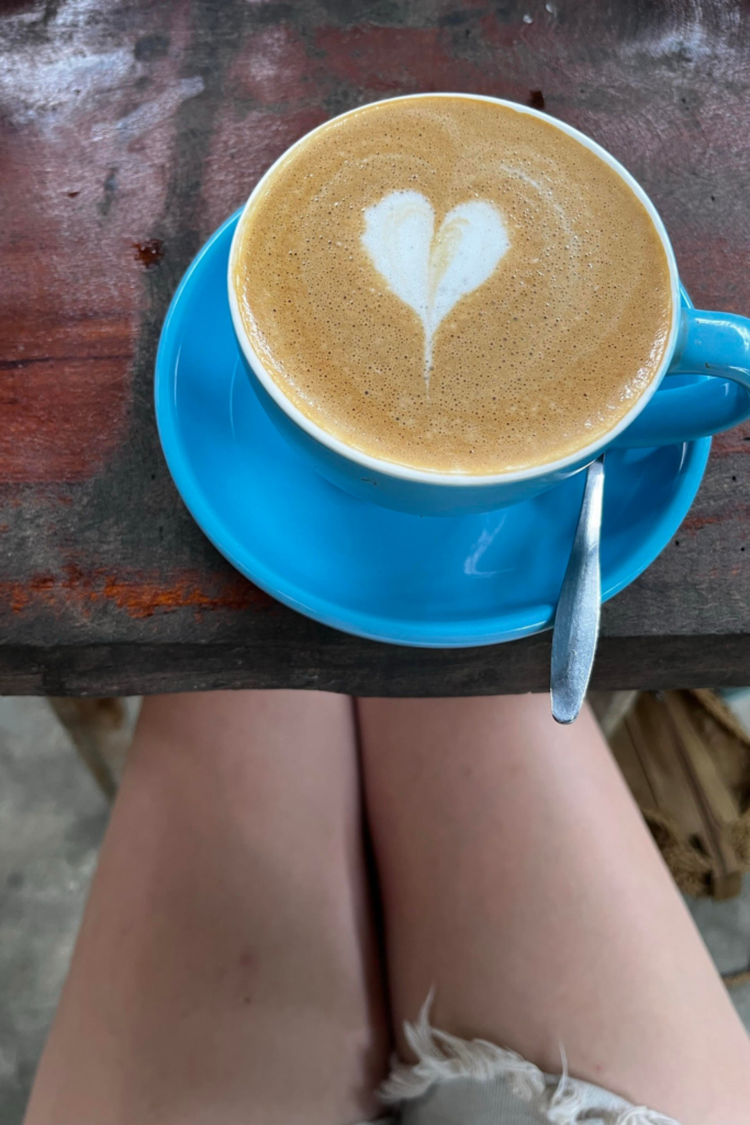 heart shaped latte